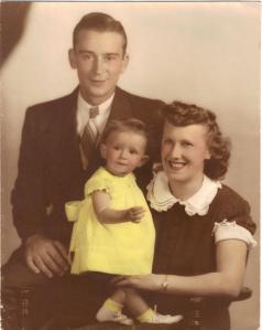 George and Anna (Yanor) Carver, baby Georgeann Carver (Madison), circa 1945